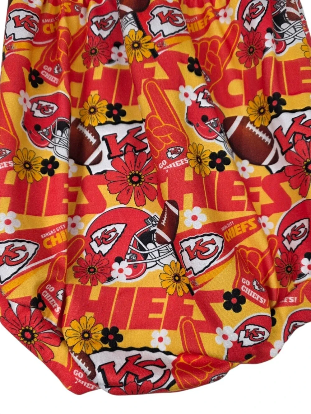 Kansas City Chiefs Toddler Short Sleeve Onsie Custom Made - Red & Yellow